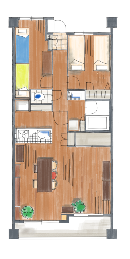 リノベ後のマンションの間取り